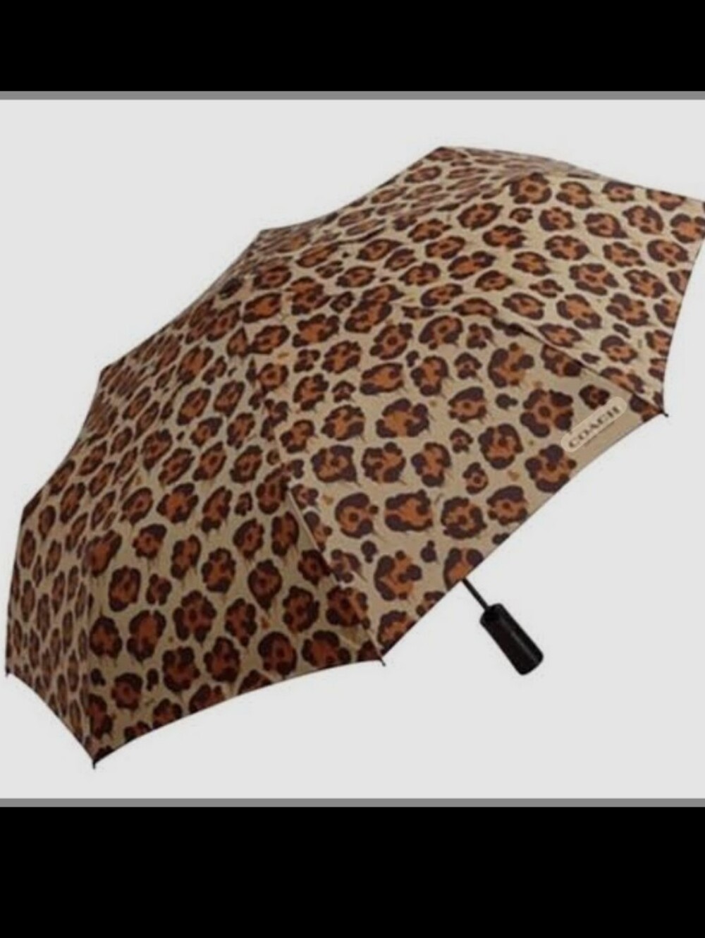 Coach 'Wild Beast' Retractable Folding Umbrella